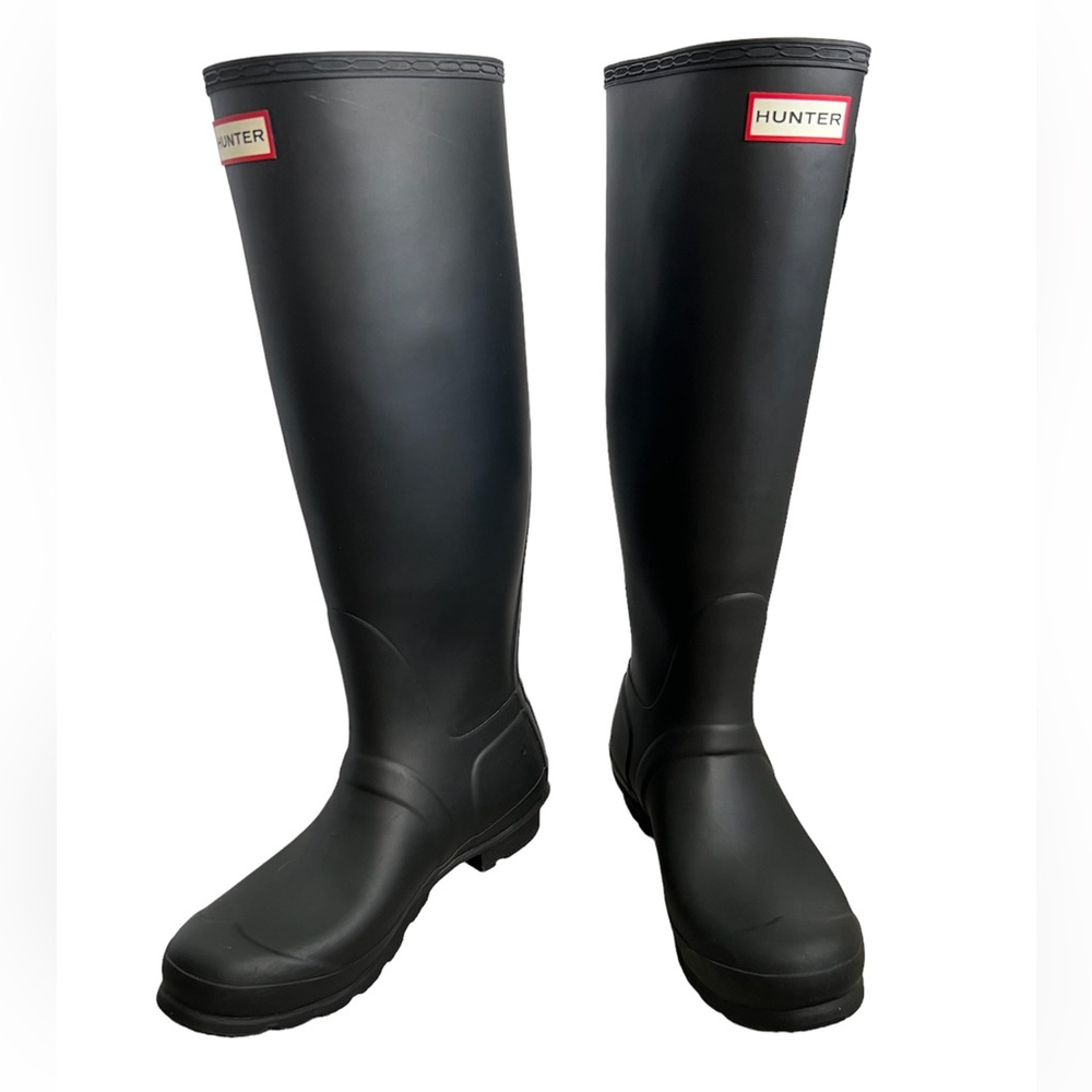 Women’s Tall Hunter Rain Boots size 8 Matte Black